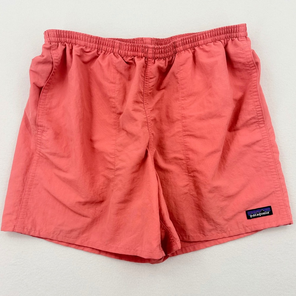 Patagonia Baggies Shorts Mens L Coral Pink 5 Inch Inseam Excellent